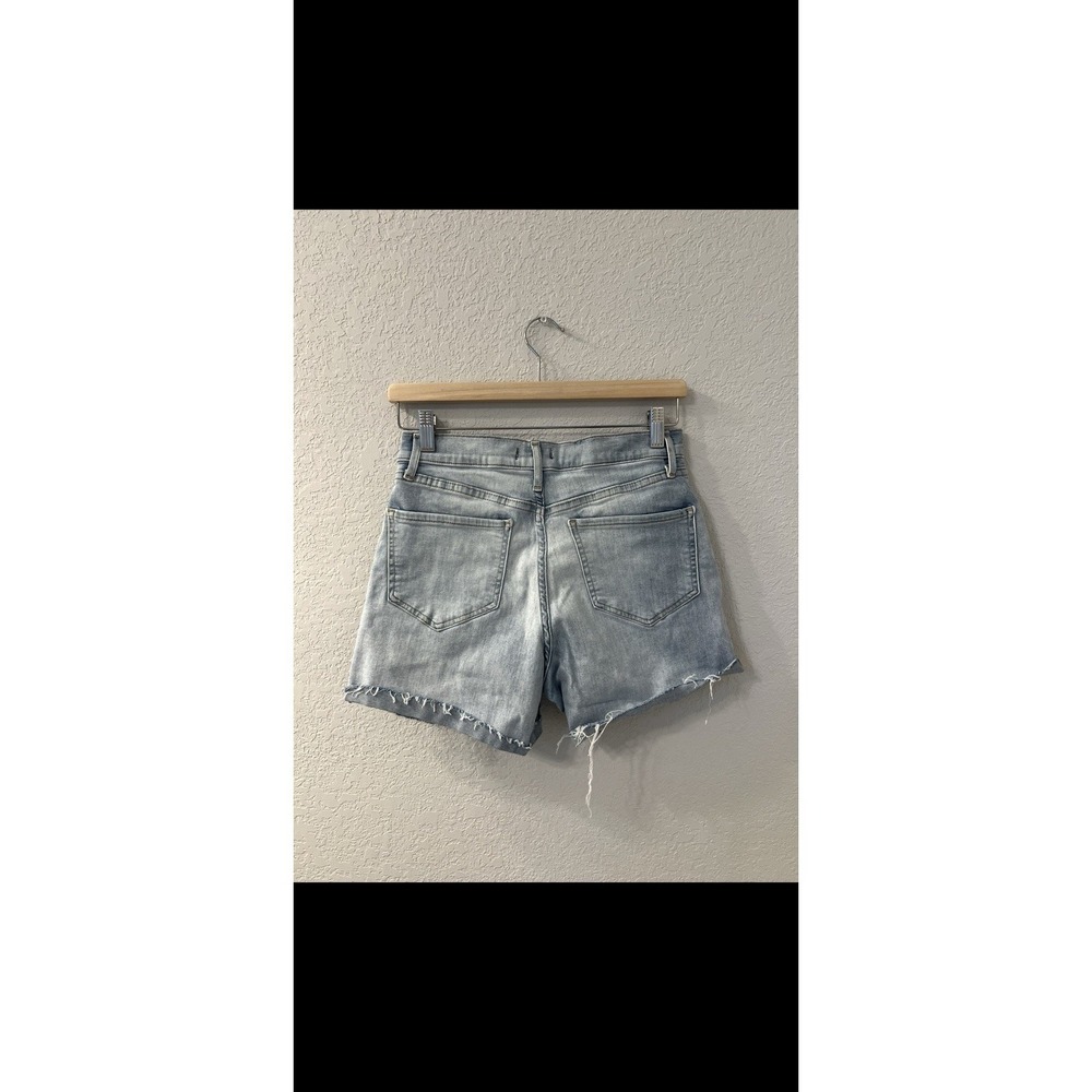 Express Midi Stretch Jean Shorts Womens Size 4R‎ Blue Denim Mid Rise - Picture 2 of 6